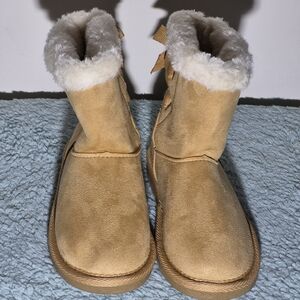 FITORY GIRLS FAUX Suede Shearling Boots